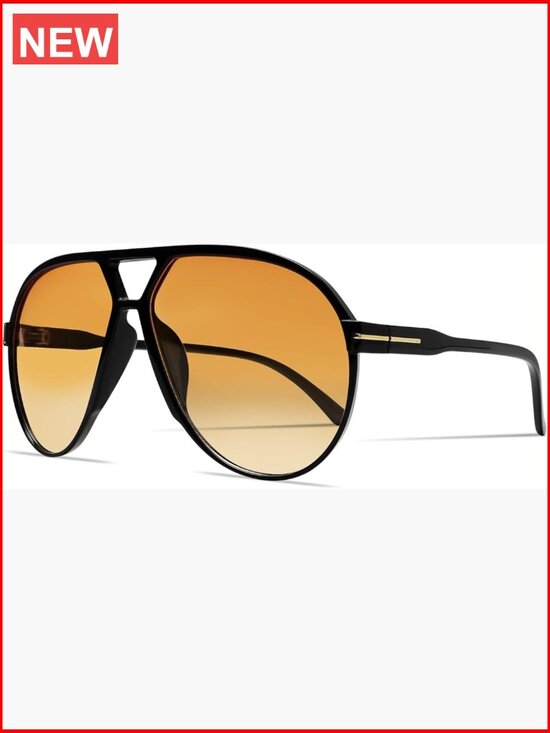 Retro Square Aviator Sunglasses Oversized UV Protection Lightweight main image 4